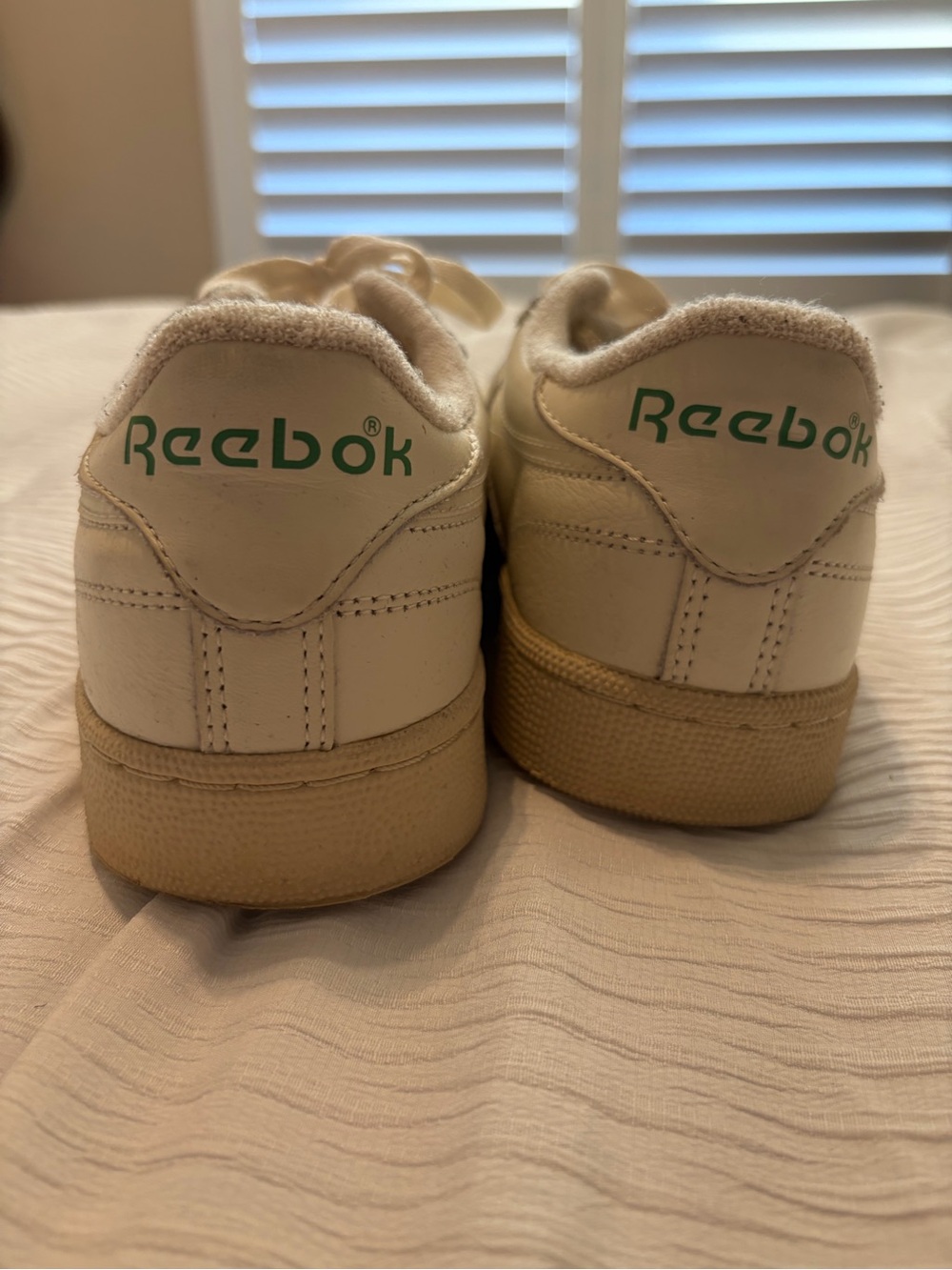 Reebok White Sneakers with Green Logo Accent - Picture 3 of 5